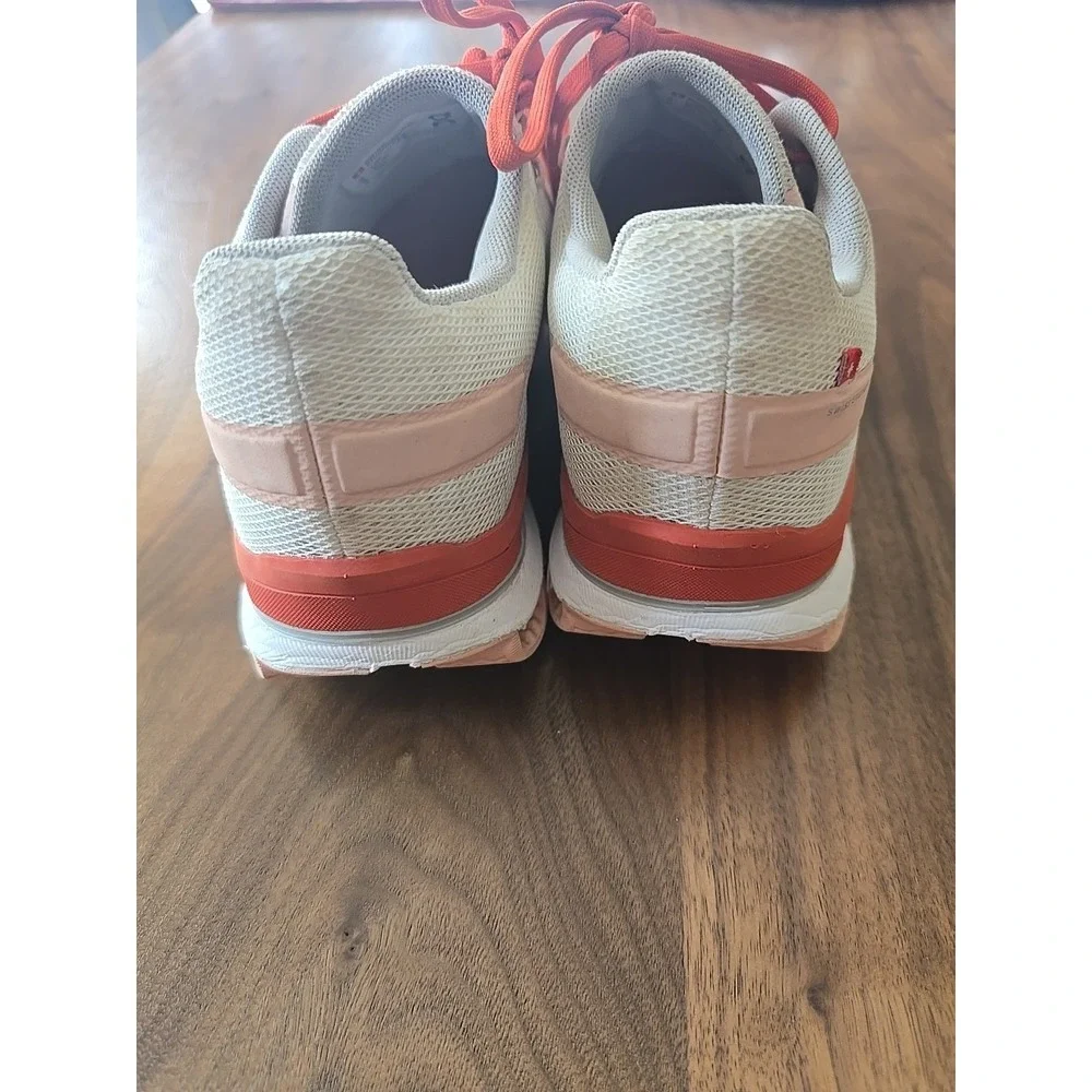 On Cloudsurfer Running Shoes Women‎ Size 8.5 Orange White Athletic Sneakers